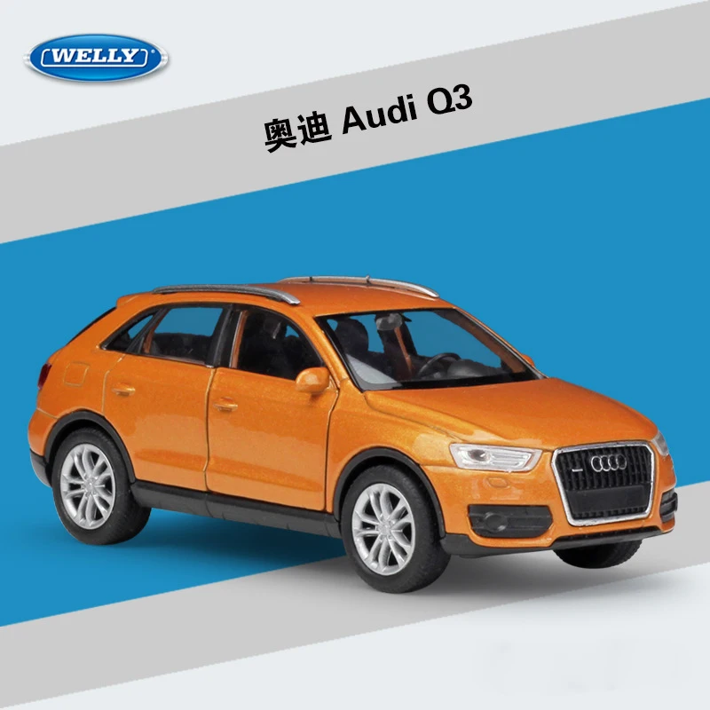 Литая модель автомобиля WELLY масштаб 1:36 внедорожника Audi Q3/Audi Q7 из металлического