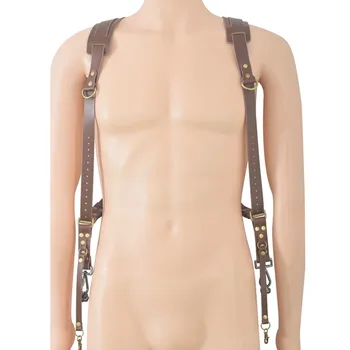 

Portable Retro Dual Shoulder Travel Harness Accessories Quick Release Outdoor Artificial Leather Camera Strap Universal DSLR