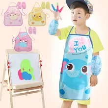 1 комплект Детский фартук рукава Детская живопись кухня готовка водонепроницаемая защита