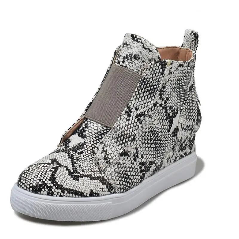 snakeskin ankle boots