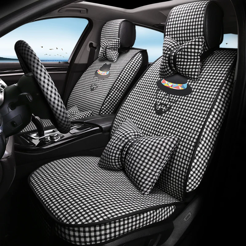 Full Coverage flax fiber car seat cover auto seats covers for SUBARU brz wrx legacy forester xv