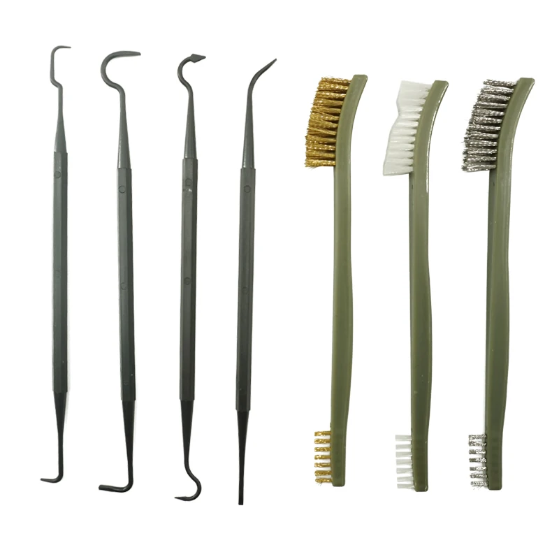 7 Pcs Multipurpose Car Detailing Cleaning Tool Accessories 3pcs Steel Wire Nylon Brush+4pcs Crochet Supplies | Автомобили и
