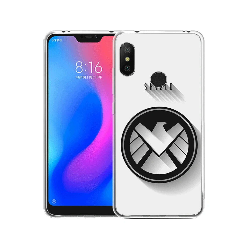 Мобильный чехол для телефона для Xiaomi mi 5 5S 6 mi x 2S 8 A1 A2 5X 6X Lite F1 9 9T MAX 3 A3 Pro CC9 CC9E твердый переплет DC Marvel логотип - Цвет: H6