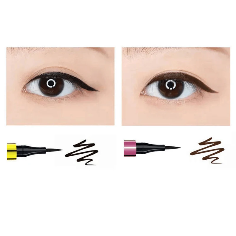 1 Pc Professional Black Eyeliner Small Gold Pen Quick-drying Waterproof Is Not Blooming TSLM2 |