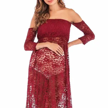 

Pregnancy Dress Photography Props Dresses For Photo Shoot Maxi Gown Dresses Maternity Clothes For Pregnant Women Premama Vestido