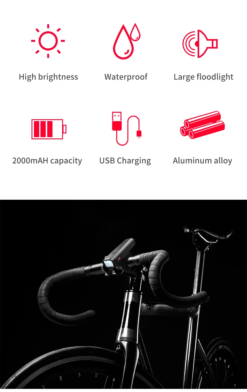 PCycling велосипедный светильник, велосипедный MTB светильник, полезный водонепроницаемый светильник, зарядка через usb, Предупреждение, велосипедная лампа, безопасные аксессуары для верховой езды