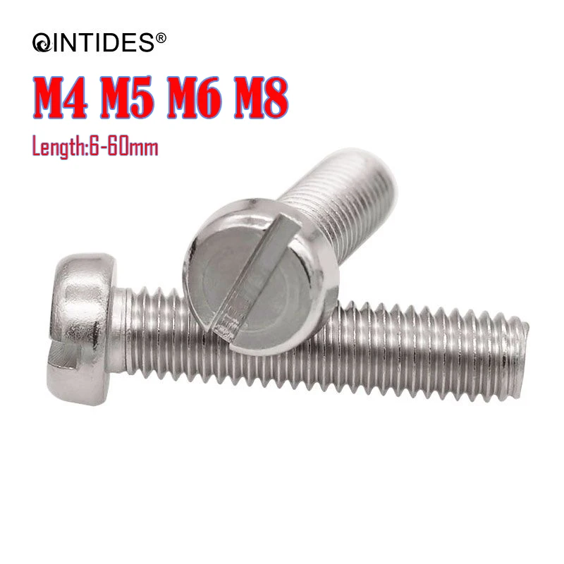 M4 x 20 Stainless Cheese Machine Head Screws 4 mm x 20 mm slotted cheese head x20