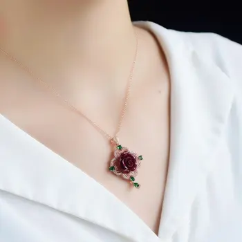 

Pure natural cinnabar pendant bright colors womens jewelry schmuck top mujer juwelen pendant necklace aros colgantes mujer taki