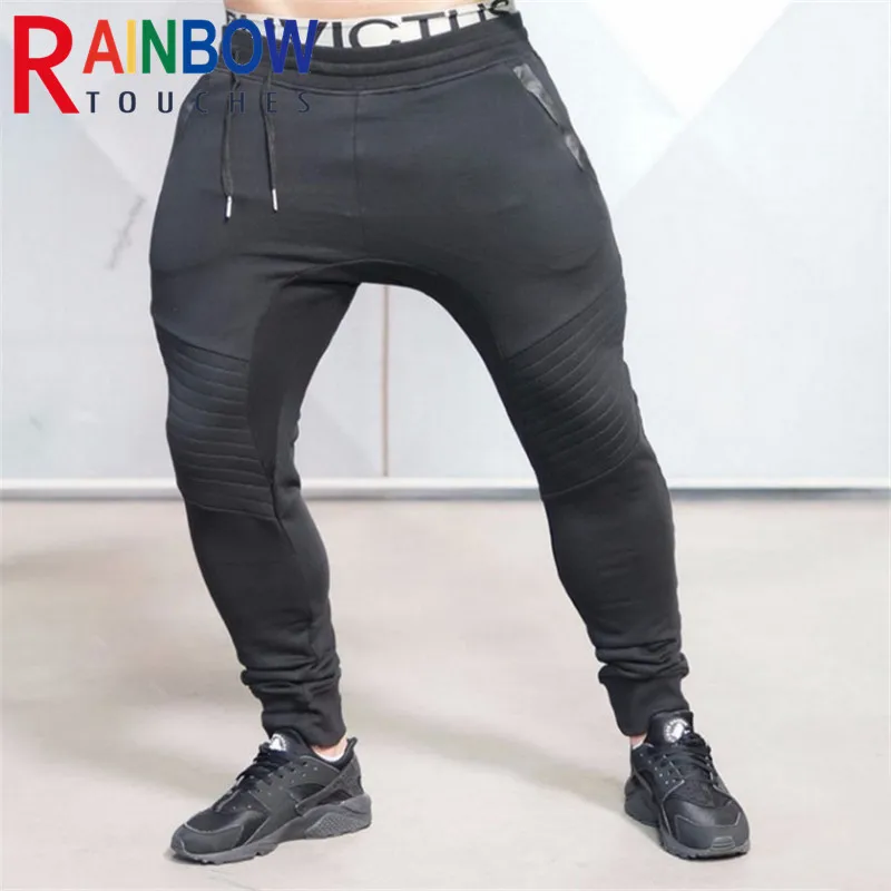 Брюки Rainbowtouches мужские для спортзала всесезонные повседневные и облегающие