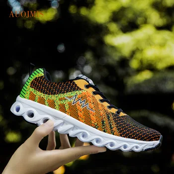 

AUOJMIS Men's shoes autumn 2019 new breathable flying woven casual shoes men's tide shoes wild net shoes running shoes