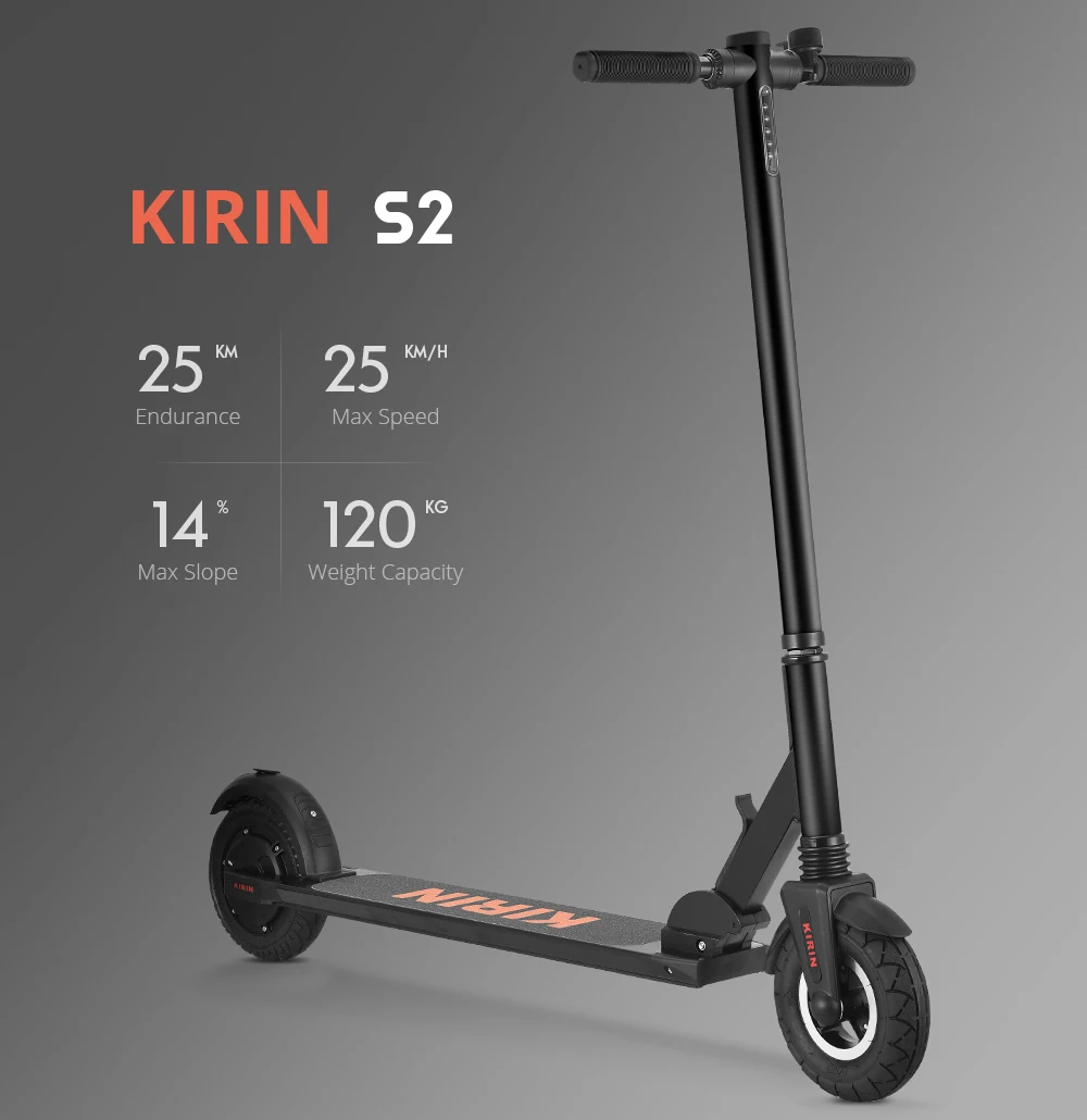 [Официальный магазин] 11 кг светильник KUGOO KIRIN S2 складной электрический скутер для взрослых с ЖК-дисплеем Макс 25 км/ч 8 дюймов шина e скутер M365 PRO