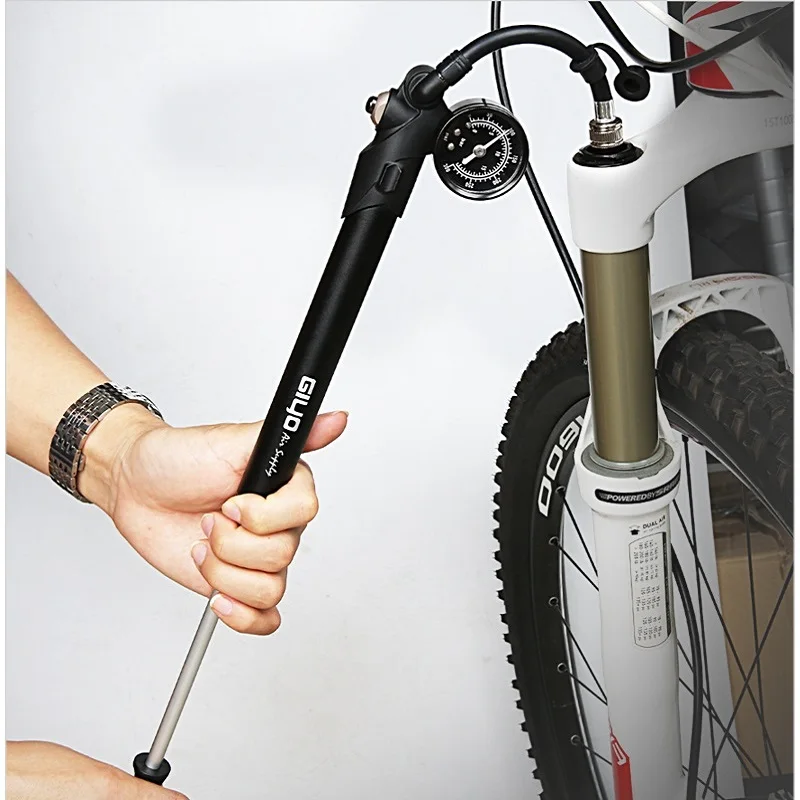 Giyo GS-41P 300psi велосипедный насос для шин Presta Schrader Bleeder MTB с фиксированным манометром, насос для шин для шоссейного велосипеда, велосипедный вилочный насос с Т-образной ручкой