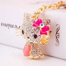 Креативные небольшие подарки, милые очаровательные автомобильные брелки с кошкой, Женские аксессуары для сумок металлические подвески