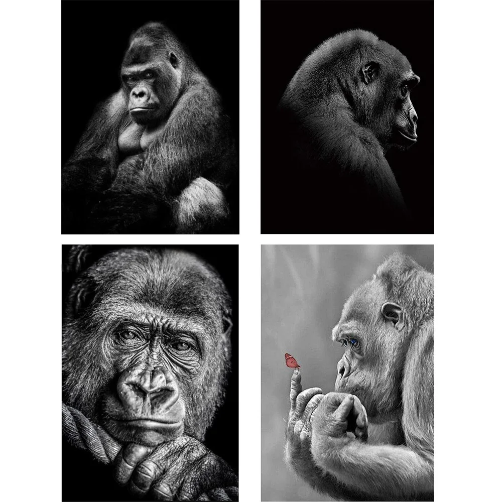 Алмазная вышивка в виде животного Gorilla 2020 5d алмазная картина полностью