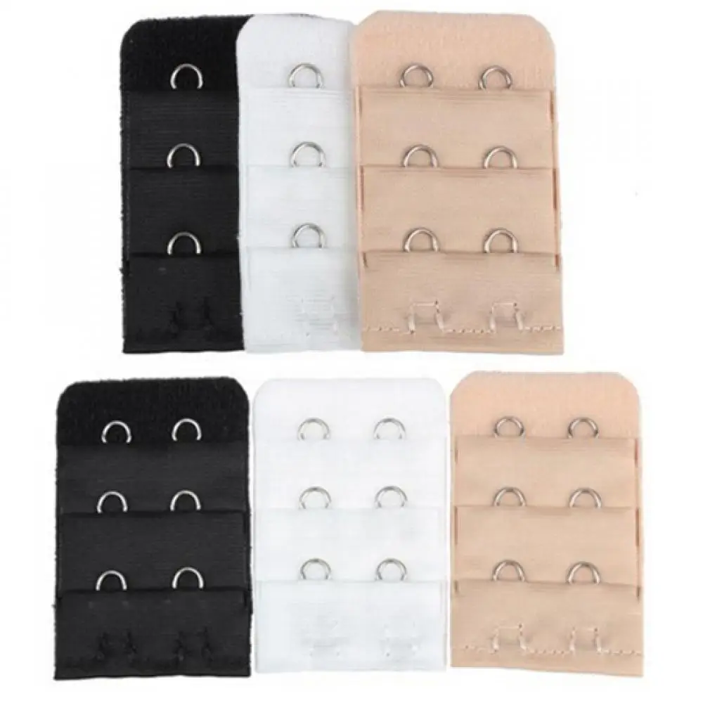 

80% Hot Sale 5Pcs Breathable Women 3 Rows 2 Hooks Bra Strap Extender Soft Back Band Extension