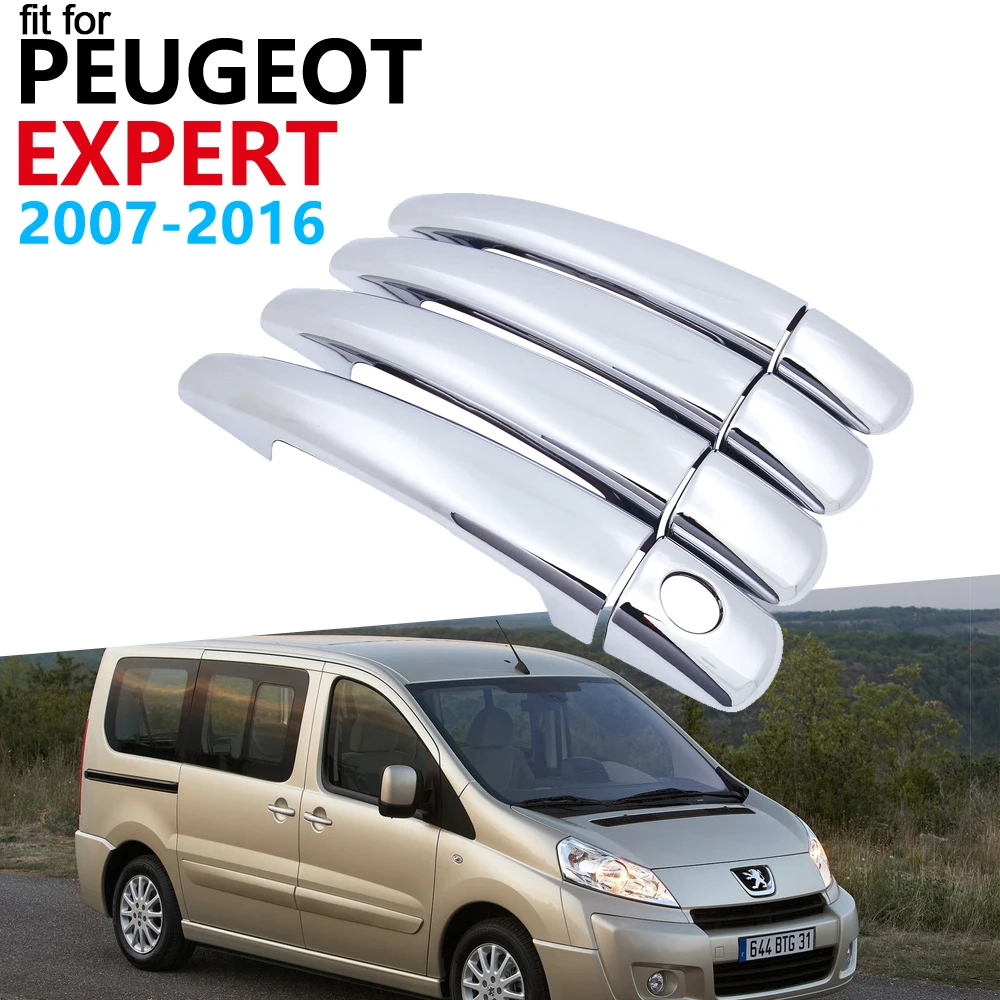 

Door Handle Car Accessories for Peugeot Expert Tepee 2007~2016 Luxuriou Chrome Handle Cover Trim Set Car Stickers 2015 2014 2013