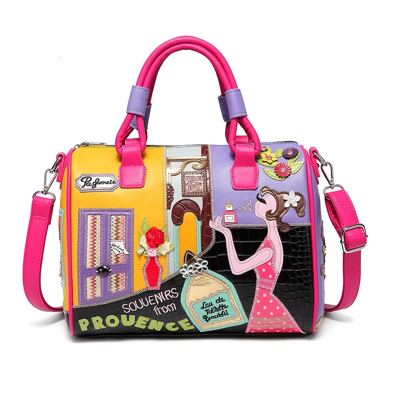 

2019 Woman Bag Portable Messenger Pillow shoulder Zipper Women's Envelope Originality Split Joint Boston Handbag