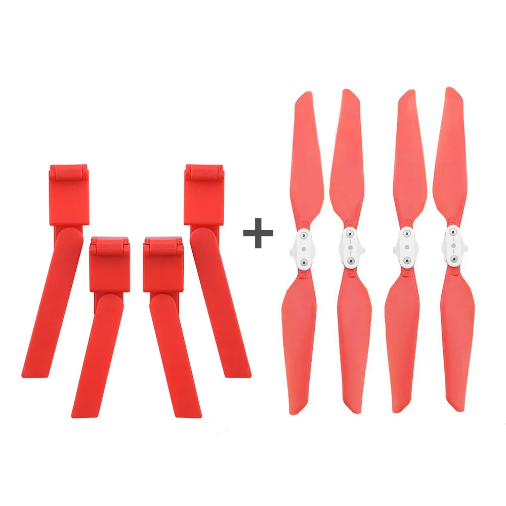 4 шт. складной пропеллер+ расширенный Штатив для ног для Xiaomi FIMI X8 SE Дрон Квадрокоптер детские игрушки# G20 - Цвет: Красный