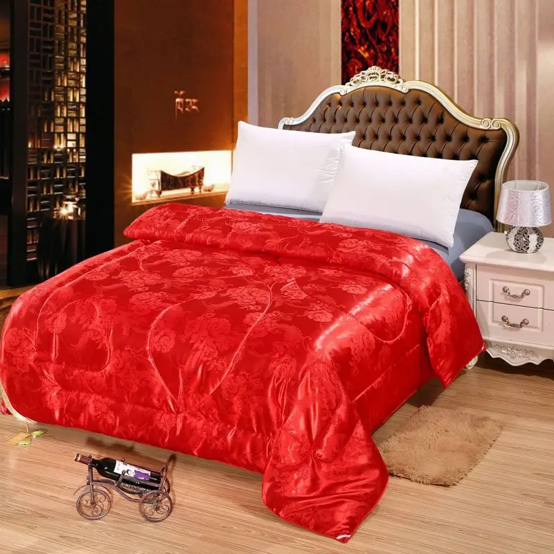Silk Spring Autumn Quilt Cozy Comforter Duvet Full size Blanket Quilt jacquard Bedding Natural/Mulberry bed comforter silk quilt