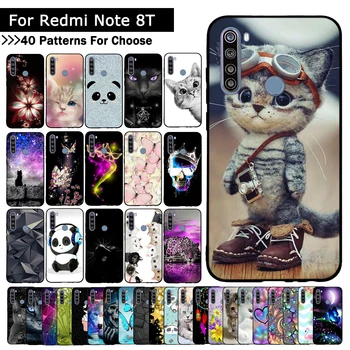 

Phone Cases For Xiaomi Redmi Note 8T Case Silicone Painting Back Cover For Redmi Note 8T Covers Fundas Protective cases Cat