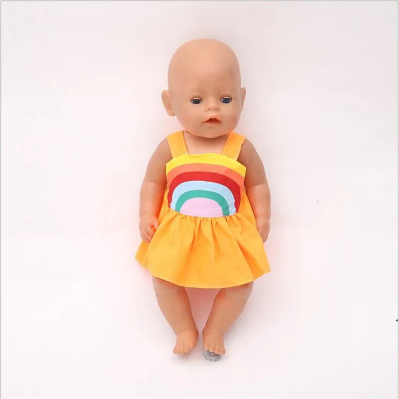 Born New Одежда для куклы младенца подходит 18 дюймов 43 см кукла чистый цвет Радужный