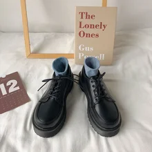 

Women's Loafers Spring and Autumn Retro Flat Shoes Fashionable and Comfortable Lace-up Platform Oxford Loafers Casual Boat Shoes