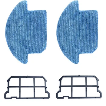 

2Pc Detachable Mop&2Pc High Efficiency Filter Replacement Accessory Kit for Ilife V7S V7S Pro Vacuum Robotic Vacuum Cleaner