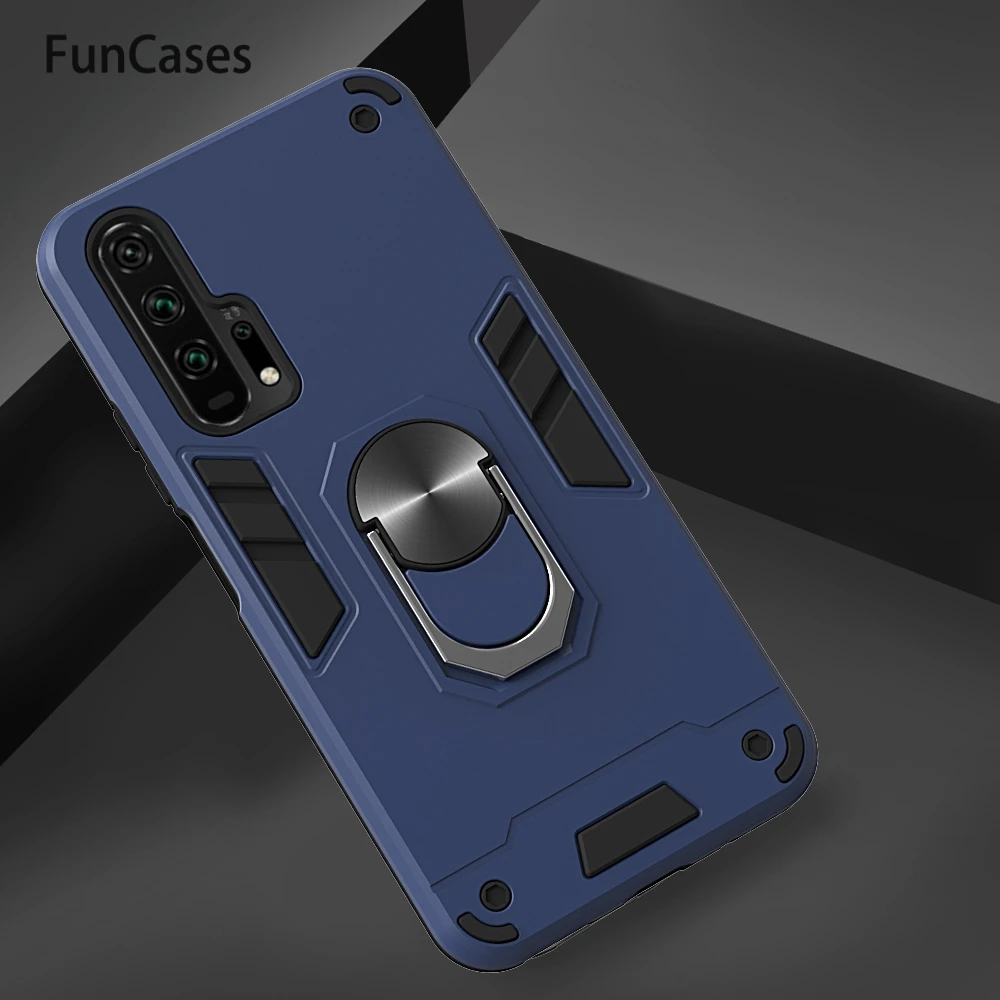 Magnetic Shockproof Hard PC Pelindung untuk Hoesje Huawei Honor 20 Setengah Dibungkus Kasus S Csse Huawei Tritone Kehormatan 20S Nova 5T
