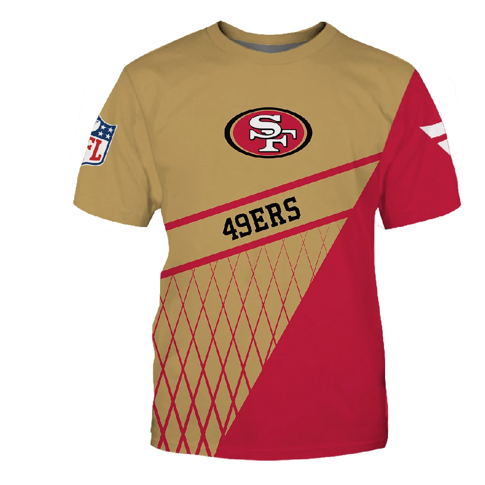 San Francisco Angeles Trendy American Football Summer Short Sleeve 49ers Printed Training Serve T Shirt Breathable Plus Size Top T Shirts Aliexpress