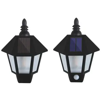 

Durable Porch Lights Multi-function Hex Solar LED Flames Lamp Body Induction Light Control Energy Save Garden Street