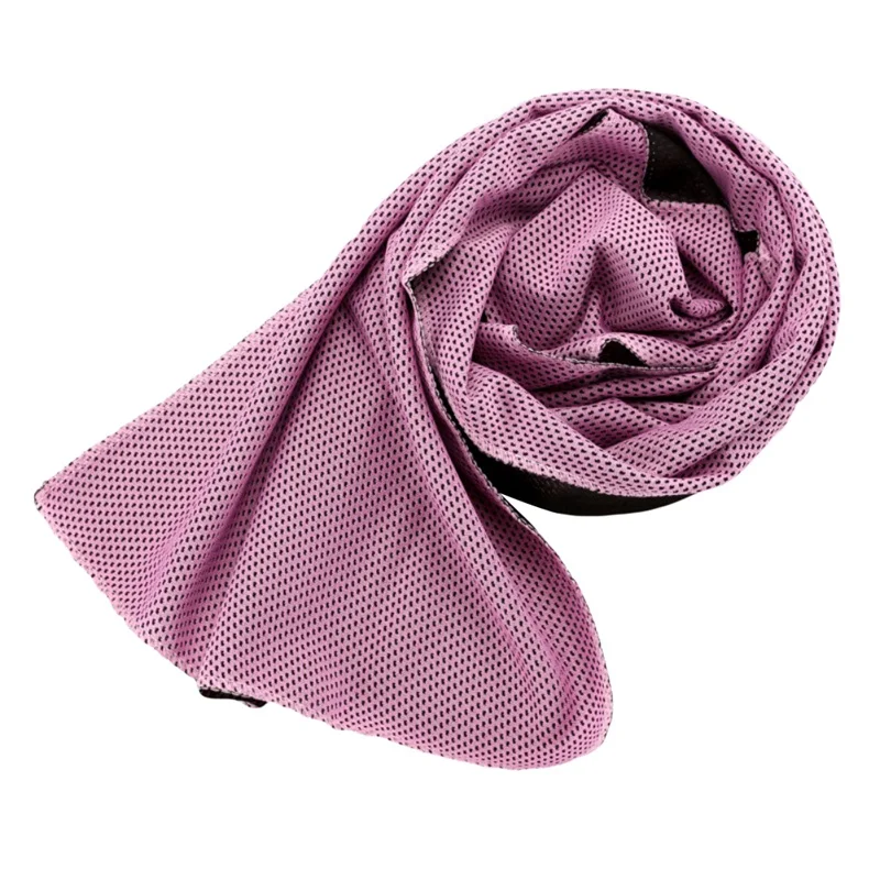 Розовый Новейшее поступление, быстроохлаждающее полотенце для спорта на открытом воздухе, прохладное полотенце, ледяное, холодное, долговечное, для бега, бега, тренажерного зала, летнее полотенце для плавания - Цвет: Розовый