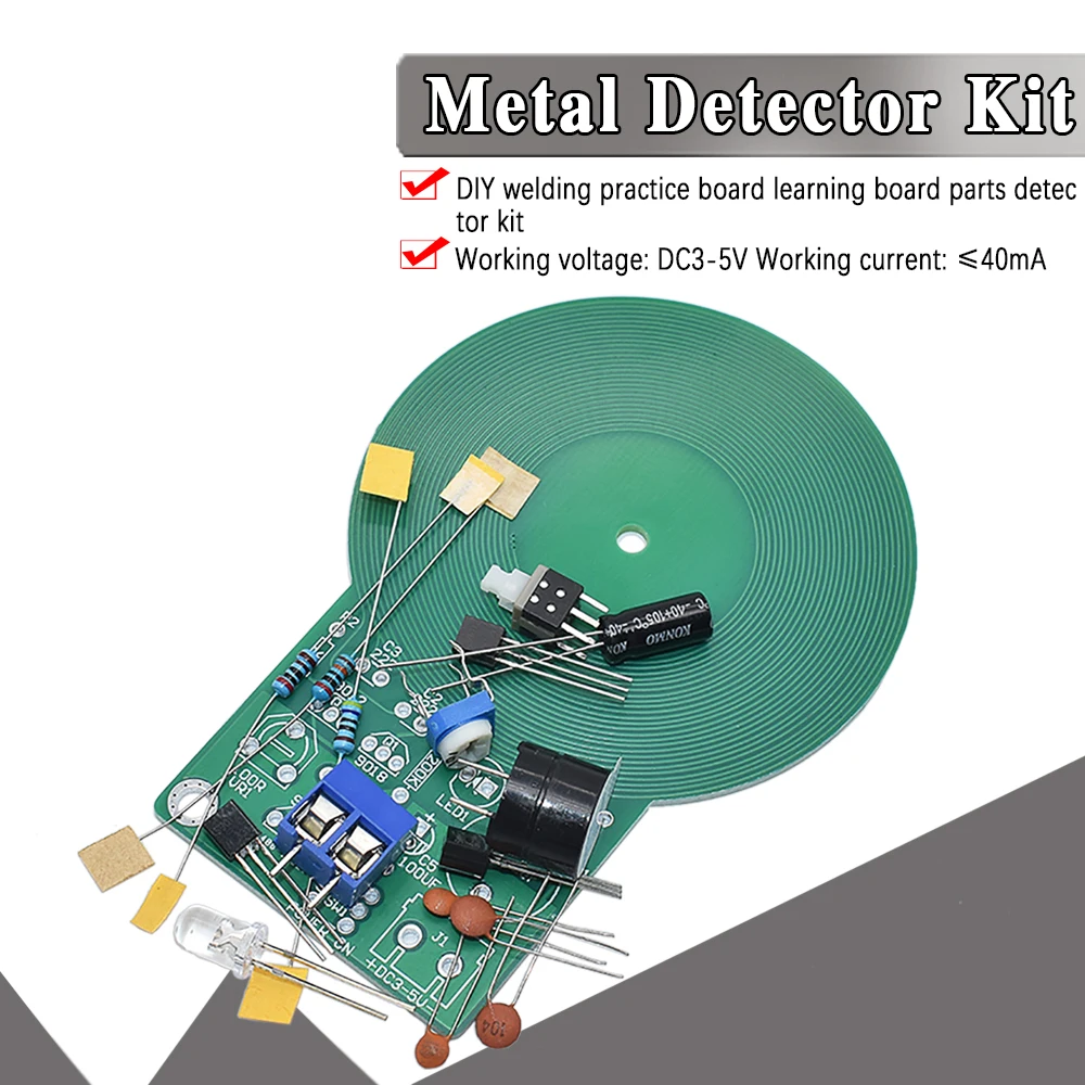 DIY Kit Metal Detector Kit Electronic Kit DC 3V-5V 60mm Non-contact Sensor Board Module DIY Electronic Part Metal Detector afbeelding