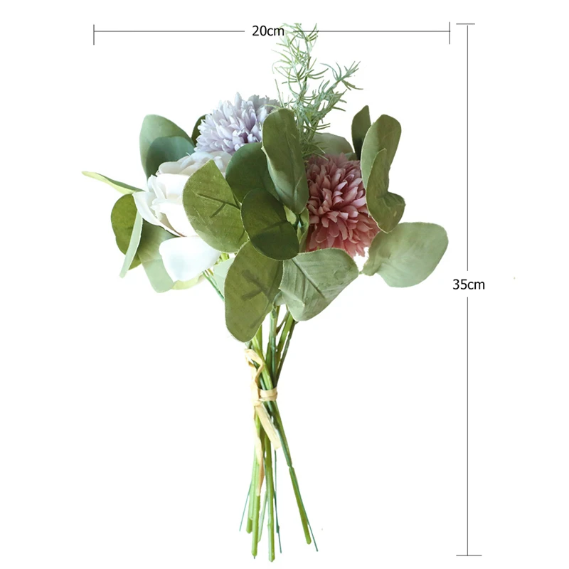 JAROWN Artificial Roses Bouquet Simulation Plants Fake Flowers Wedding Bridesmaids Holding Flowers Home Decorations (6)