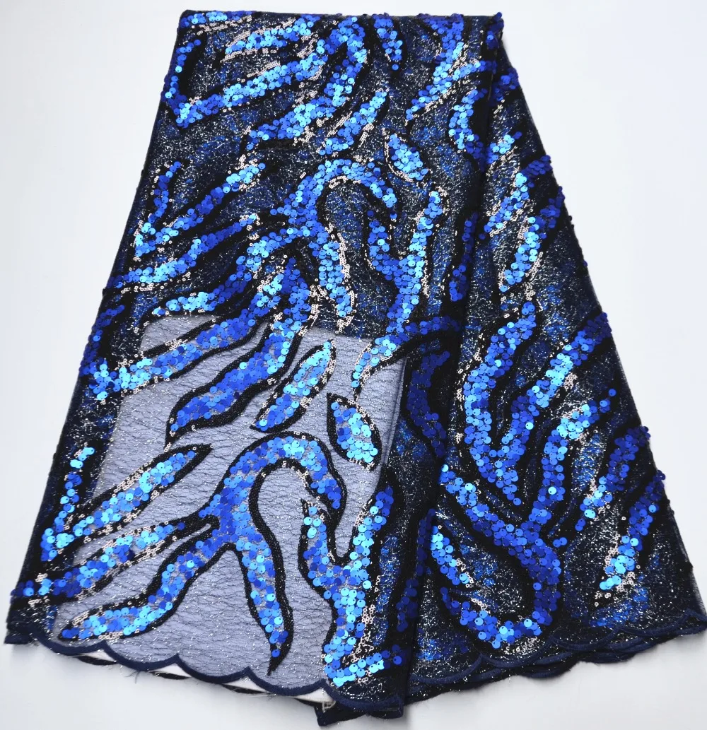 Latest African Organza Lace Fabric High Quality Nigerian Lace Fabric With Sequins Organza Lace Fabric