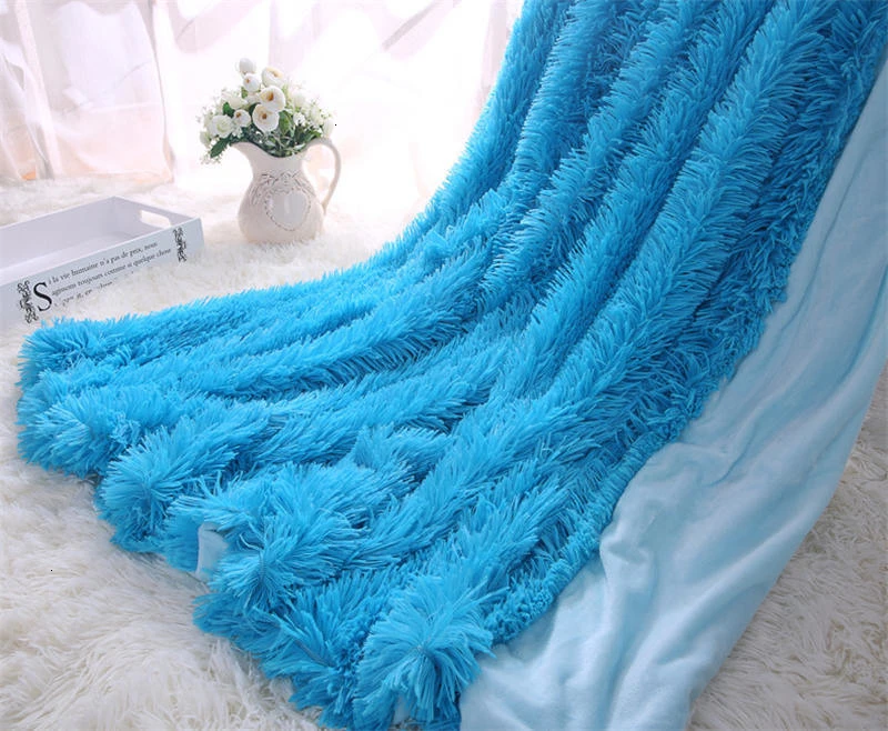 Warm & Elegant Soft Long Faux Fur Fluffy Cozy Blanket Sadoun.com