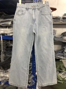 

Womens Jeans Spring / Summer 2020 New Trousers Fashionable Casual High Waist Wide Leg Light Blue Casual Jeans