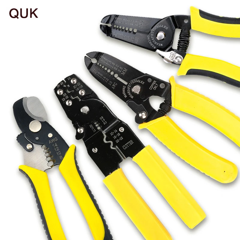 Кусачки QUK многофункциональный обжимной инструмент для зачистки проводов резак