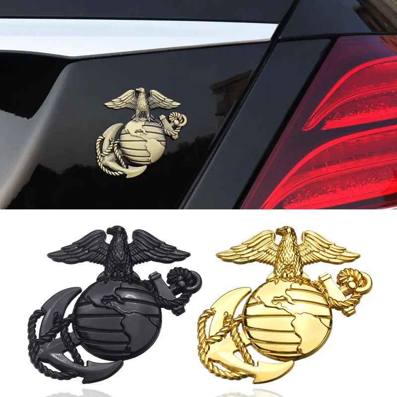 1x Автомобильная наклейка World Marine Insignia 3D металлическая эмблема Орл пистолет
