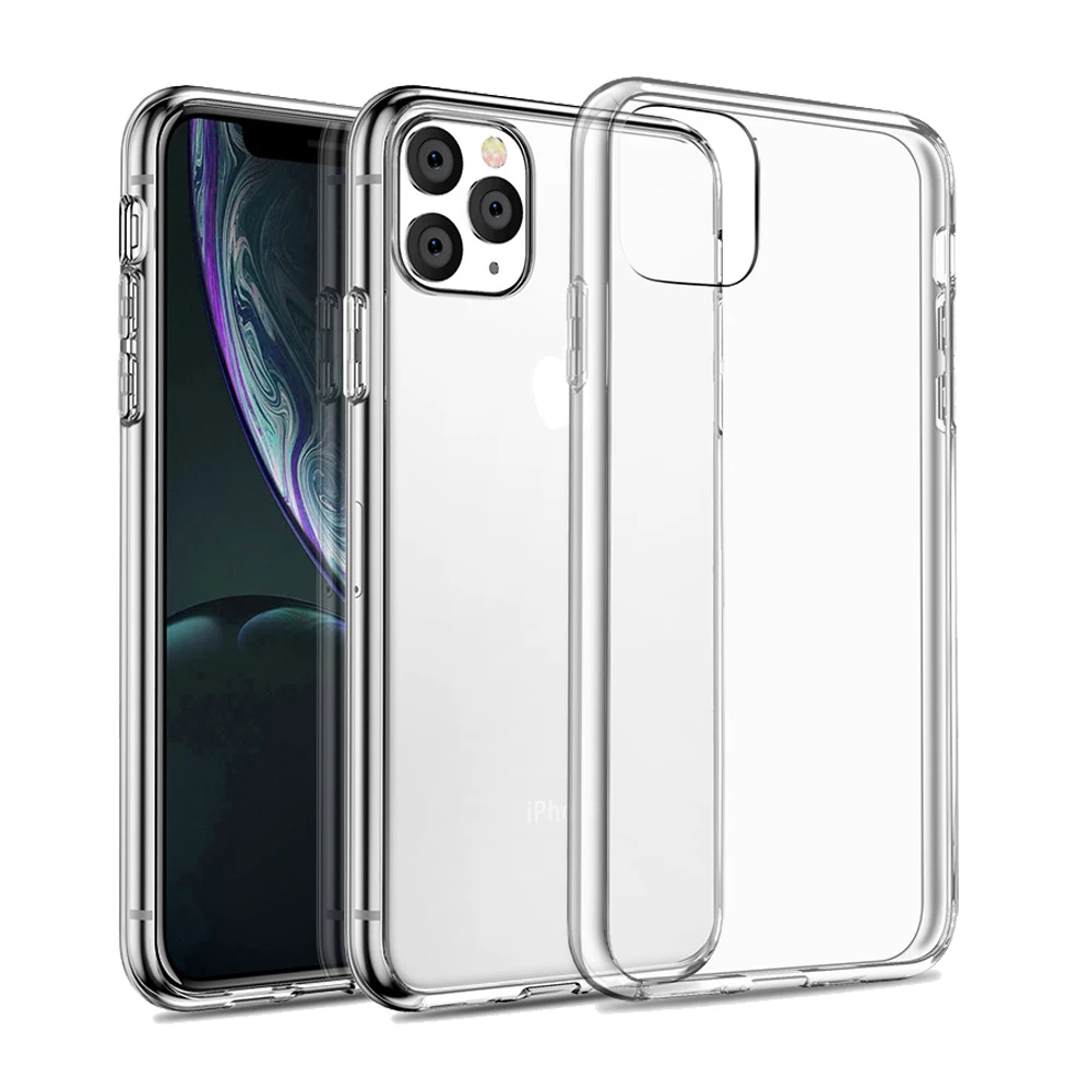 Чехол для iPhone 11 Pro Max 2019 чехол прозрачный мягкий ТПУ ультра тонкий телефон задняя