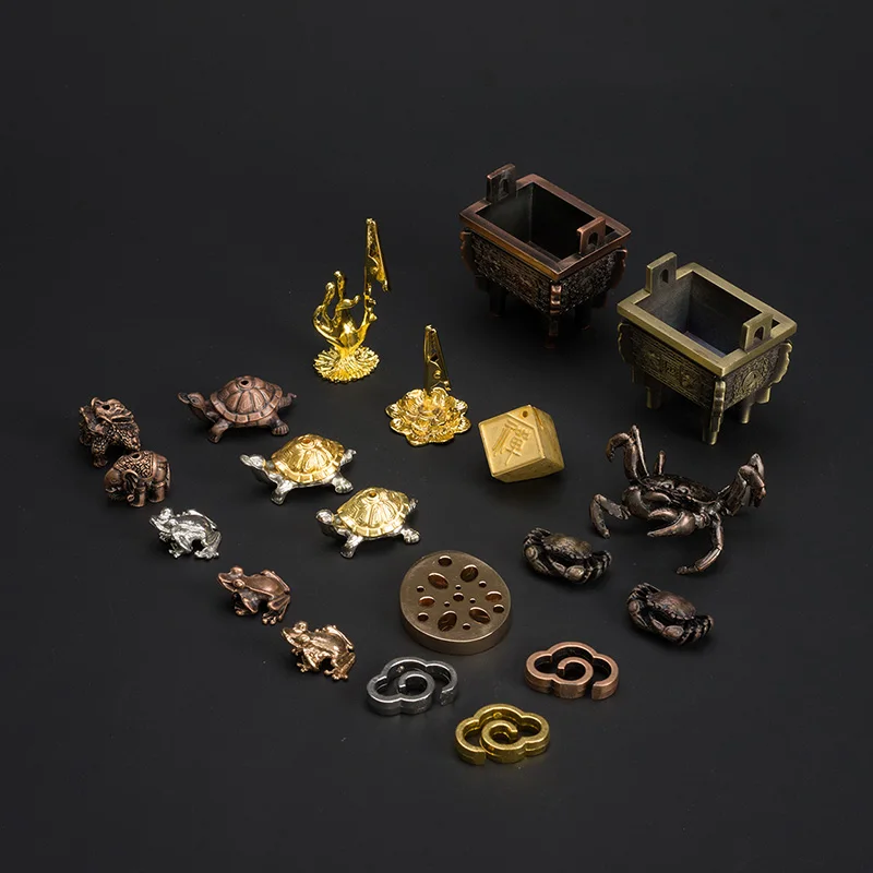 

PINNY Creative Metal Incense Holder Alloy Stick Incense Base Animal Copper Tea Ceremony Accessories Zen Tea Pet Home Decoration