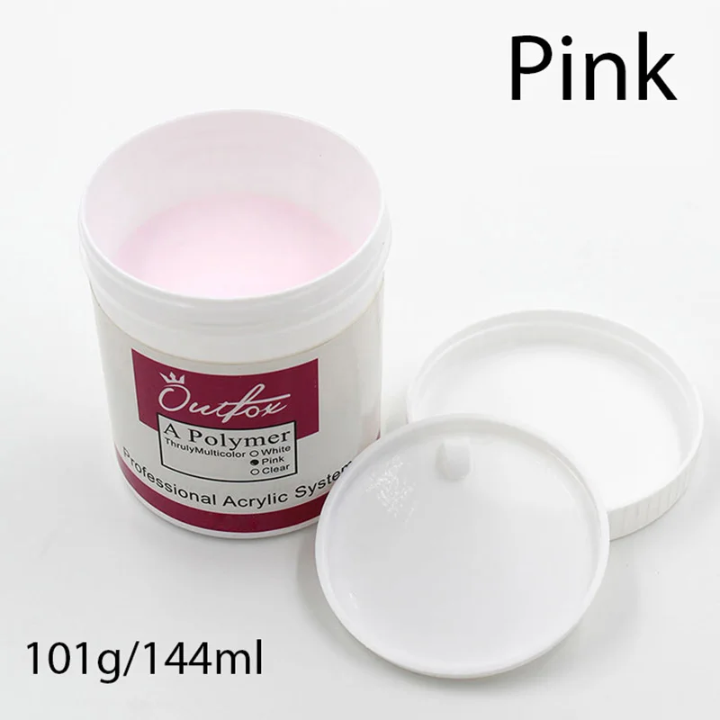 144ml Professional Polymer Acrylic Liquid Powder Clear Pink White Color French Builder For Monomer Nail Extension