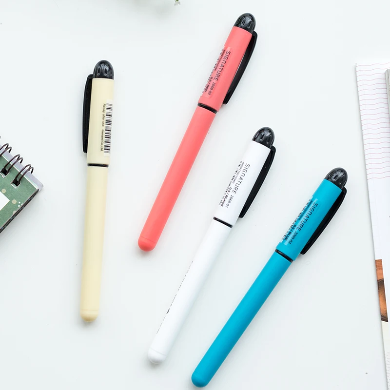 

4pcs Signature pens Ballpoint 0.5mm Black Blue Red color ink pen for writing business Stationery Office business school A6850