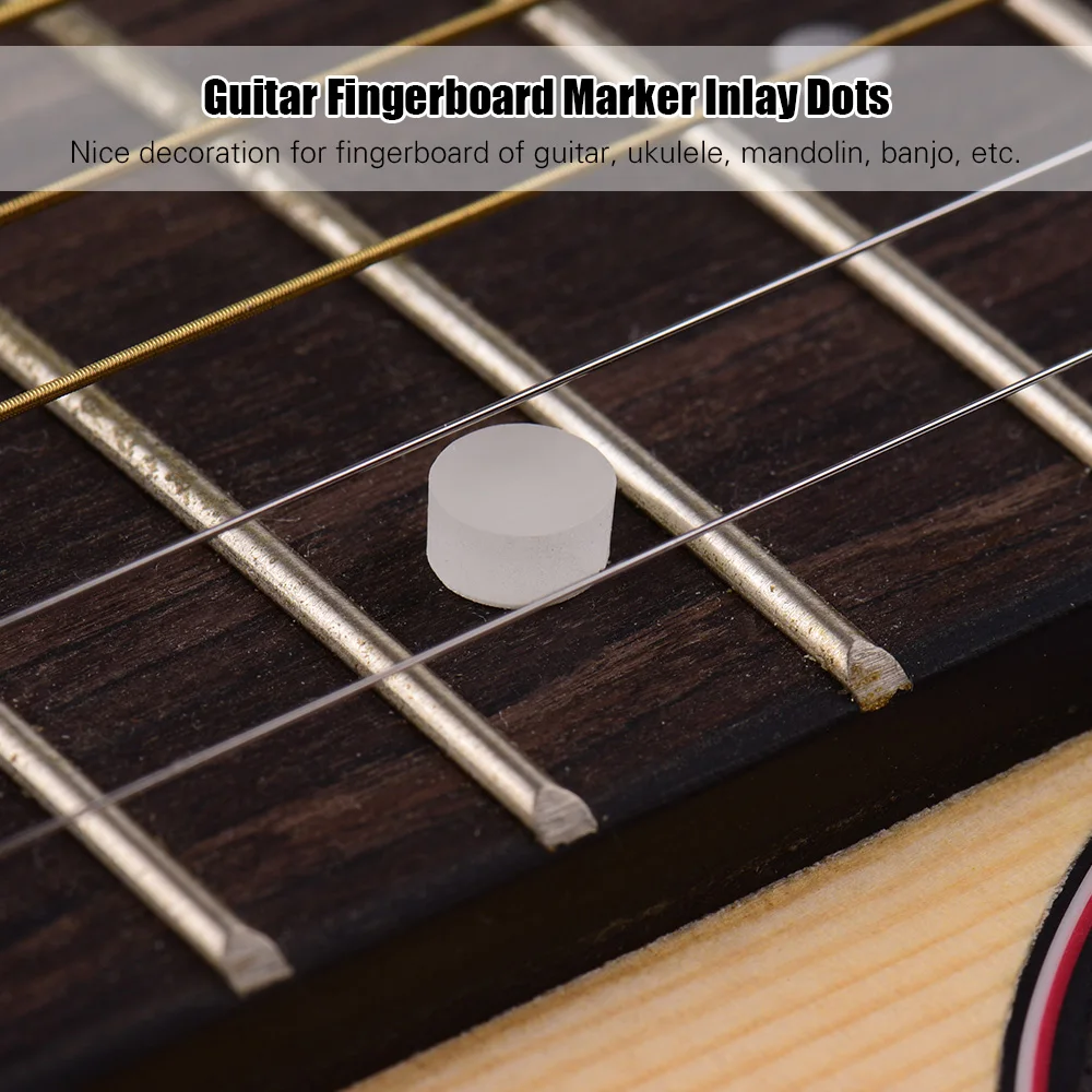 

100PCS Guitar Fretboard Markers Inlay Dots Fingerboard Neck Side Dot Luminous Material Diameter of 4mm