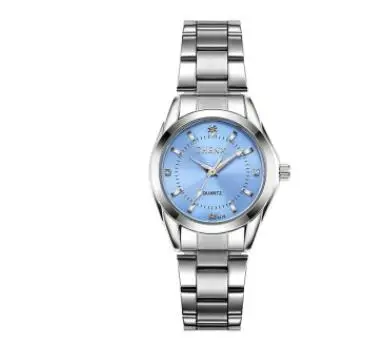 LIGHT BLUE Модные цвета CHENXI CX021B бренд relogio роскошные женские повседневные часы водонепроницаемые часы женские модные платья часы со стразами - Цвет: LIGHT BLUE