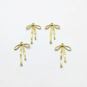 

New arrival! 33x20mm 100pcs Zinc Alloy Bows shape Charm for Hand Made Earrings DIY parts,Jewelry Findings & Components