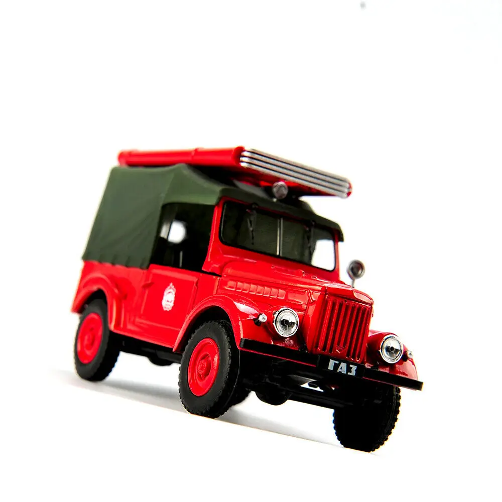 Детские игрушки Деа 1/43 красный сплав GAZ-69 SGP-20 GA3-69 А3-69 советский огонь модель полицейской машины Коллекция украшения комнаты подарок игрушки