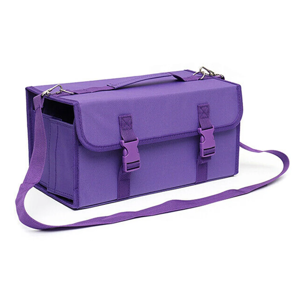 

120 Colors School Stationery Pen Handheld Painting Shoulder Strap Pouch Storage Bag Art Marker Pencilcase Oxford Cloth Kids Box