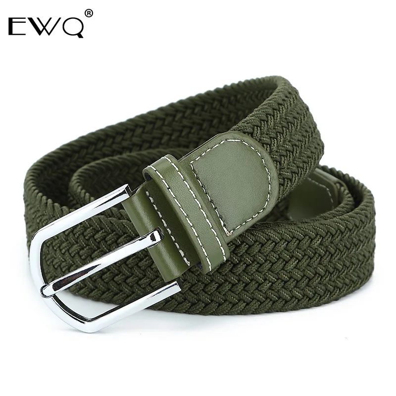 

EWQ / Men's And Women's Casual Belt Korean Fashion Wild Stretch Woven Elastic Pants Belt Pin Buckle Tide Many Clours 9Y427