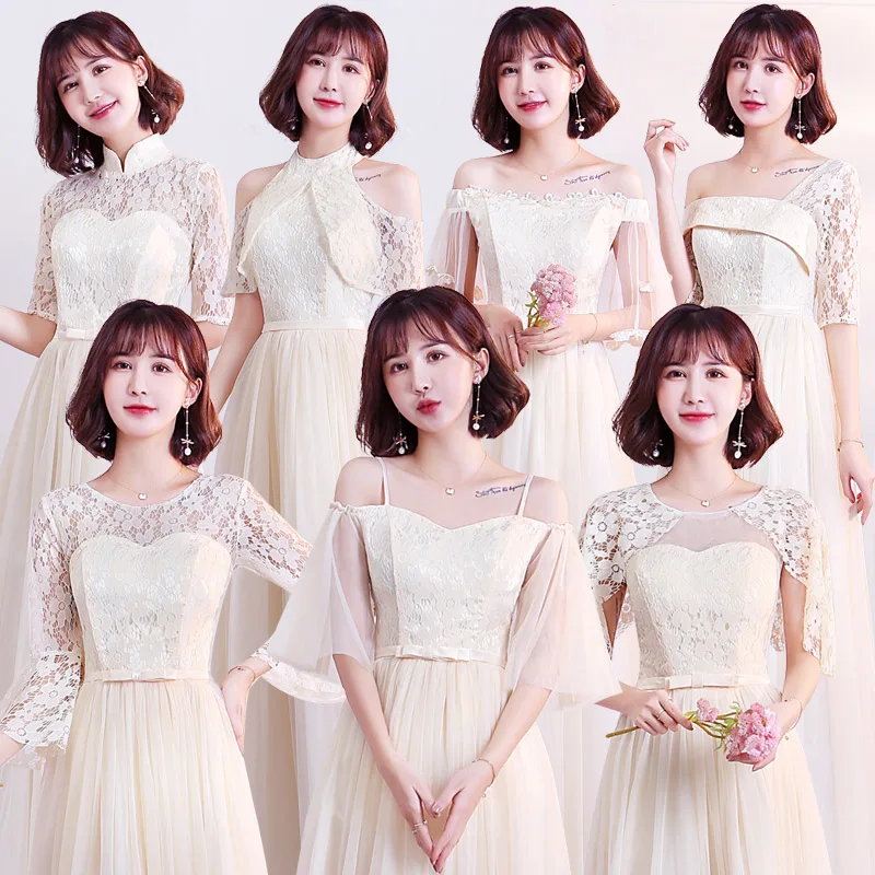 

Bridesmaids Dresses Elegant Guest Wedding Party Vestido Azul Marino Long Champagne Prom Dress Prom Azul Royal Sexy Dress Sister