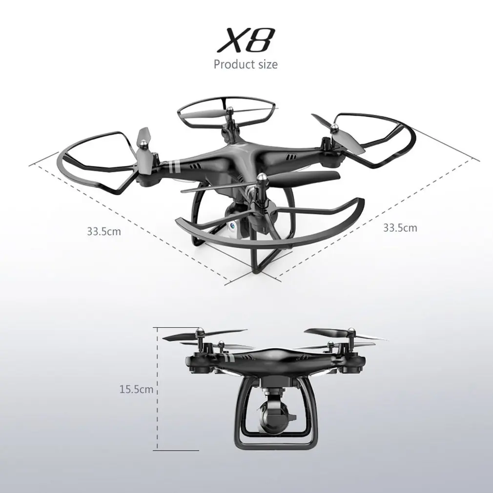 X8 2.4G 720P Camera 22 Mins Flight Time Altitude Hold 3D Flip Headless Mode Built in 6-axis Gyroscope RC Drone Quadcopter